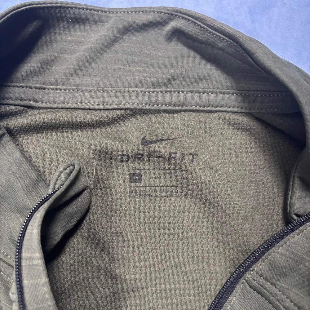 Nike dri ft army green pull over zip up fleece - Picture 2 of 5